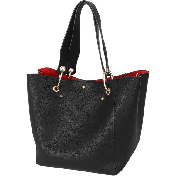 Luxurious Black Bucket Bag for Women - Vegan Leather, Ideal for Every Occasion - Picture 3 of 7